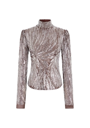 Rabanne sequin-embellished top - Silver