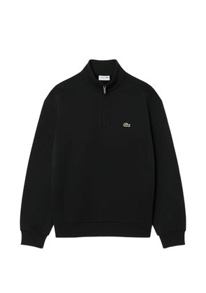 Lacoste half-zip logo-patch sweater - Black