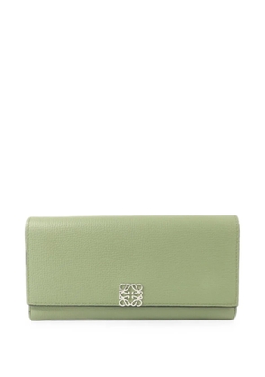 Loewe Pre-Owned long Anagram Continental wallet - Green
