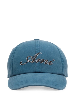 AMI Paris cotton cap with Ami Paris embroidery - Blue