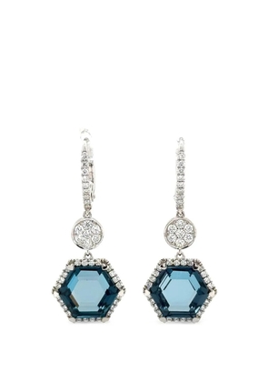 Lisa Nik diamond and topaz earrings - White