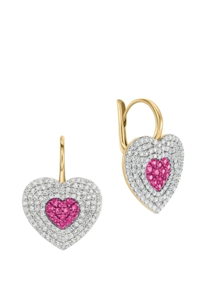 PHILLIPS HOUSE Infinity Heartbeat diamond and pink sapphire earrings - Gold