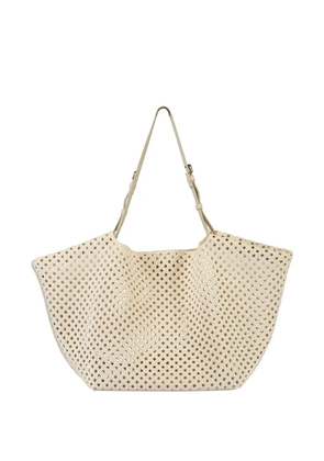 Brunello Cucinelli embroidered-panier tote bag - Neutrals