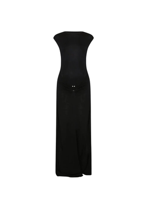 Izaak Azanei ring-detail boat-neck maxi dress - Black