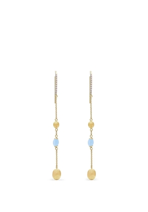 NANIS aquamarine diamond earrings - Gold