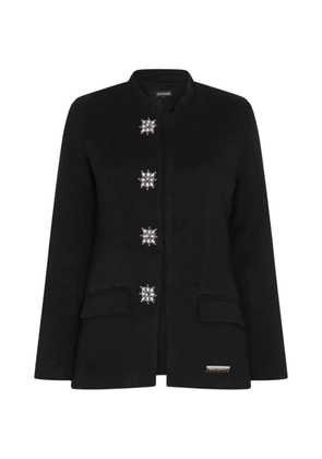 Izaak Azanei embellished-button long-sleeve jacket - Black