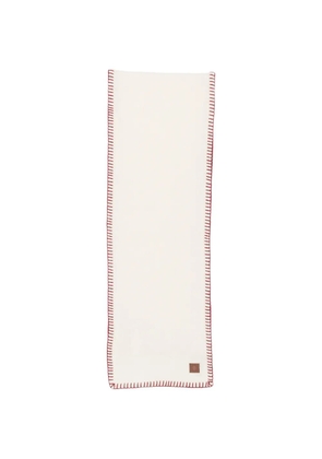 Eleventy stitched-embellishment scarf - White