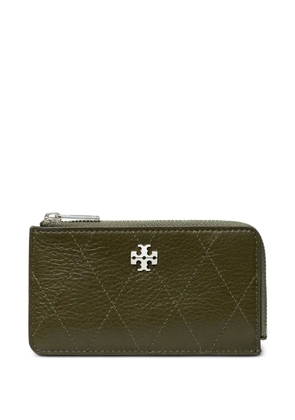Tory Burch quilted calf leather cardholder - Green