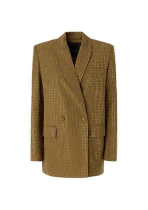 PINKO stud-embellished double-breasted blazer - Brown