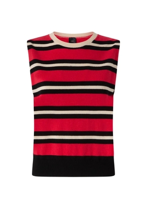PINKO striped knitted vest - Red