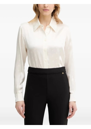 LUISA SPAGNOLI Baronetto logo-pattern shirt - White