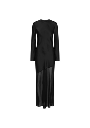 ROTATE BIRGER CHRISTENSEN maxi Ls slit dress black