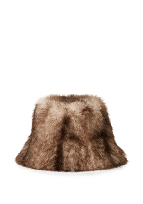 TWINSET faux-fur bucket hat - Brown
