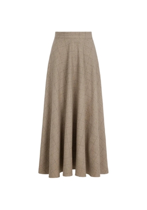 Oscar de la Renta plaid A-line midi skirt - Neutrals