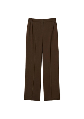 TWINSET straight twill trousers with pockets - Brown