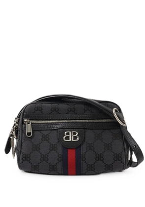 Balenciaga Pre-Owned x Gucci BB Monogram shoulder bag - Black