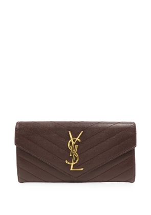 Saint Laurent Pre-Owned Cassandre quilted wallet - Red