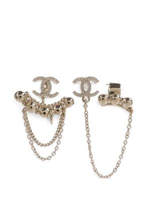 CHANEL Pre-Owned 2019 CC chain-link earrings - Gold