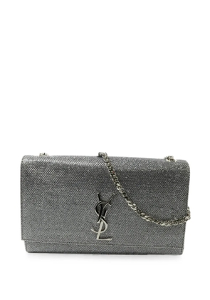Saint Laurent Pre-Owned SAINT LAURENT YSL Kate Medium Shoulder Bag364021 Calfskin calf leather/Glitter Silver
