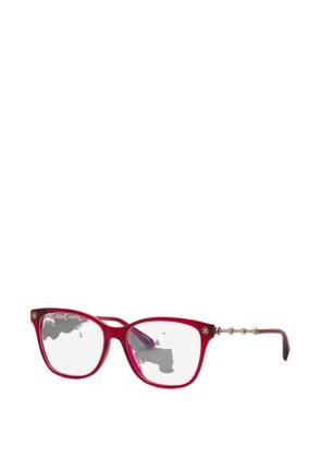 Chopard crystal-embellished square-frame glasses - Red