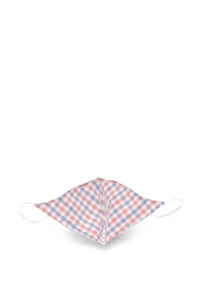 Isaia check-pattern face mask - White