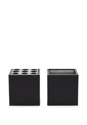 danese milano Maiorca aluminum pencil and paperclip holder - Black