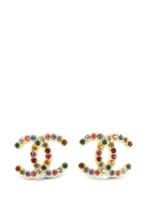 CHANEL Pre-Owned CC crystal-embellished earrings - Gold