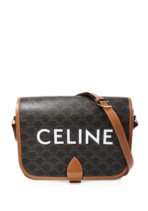 Celine Pre-Owned Triomphe logo-print messenger bag - Brown