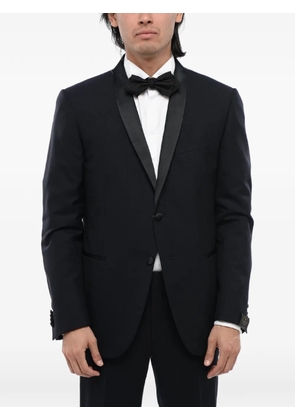 Corneliani Academy shawl-collar wool jacket - Blue