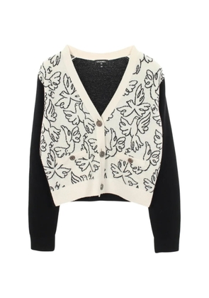 CHANEL Pre-Owned 1986-1988 Cocomark button pattern cardigan - Black
