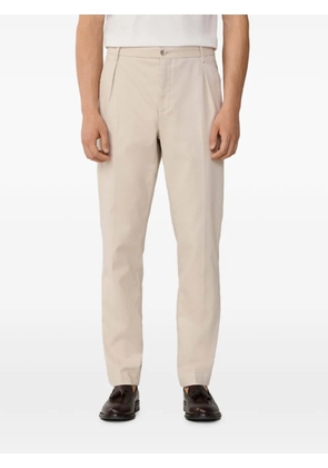 Hackett London Sloane tapered tricotine trousers - Neutrals