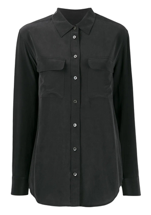 Equipment Signature slim-fit silk shirt - Black