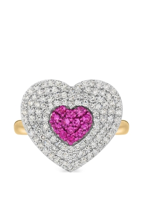 PHILLIPS HOUSE Infinity Heartbeat diamond and pink sapphire ring - Gold