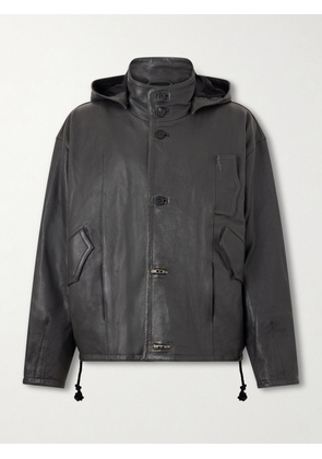 Enfants Riches Déprimés - Malcom Leather Hooded Jacket - Men - Black - S