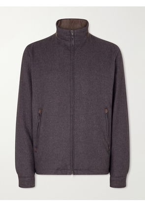 Herno - Silk and Cashmere-Blend Twill Bomber Jacket - Men - Gray - IT 48