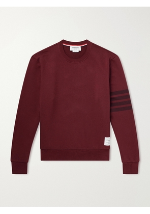 Thom Browne - 4-Bar Stripe Cotton-Jersey Sweatshirt - Men - Burgundy - 1