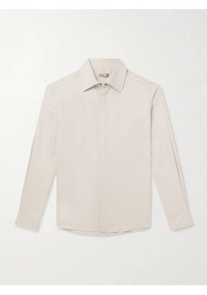 Herno - Silk and Cashmere-Blend Shirt - Men - Green - S