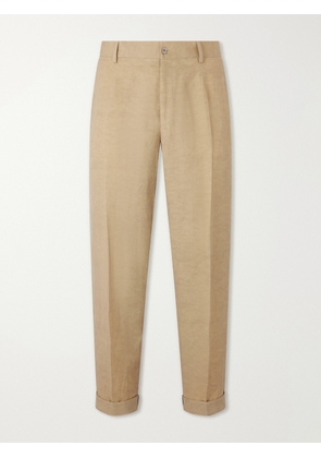 Dolce&Gabbana - Tapered Linen Trousers - Men - Neutrals - IT 46