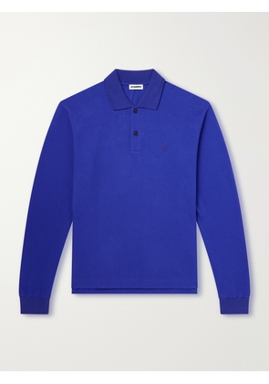 Jil Sander - Logo-Embroidered Cotton-Piqué Polo Shirt - Men - Blue - IT 46
