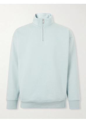 On - Logo-Embroidered Organic Cotton-Blend Half-Zip Sweatshirt - Men - Green - M