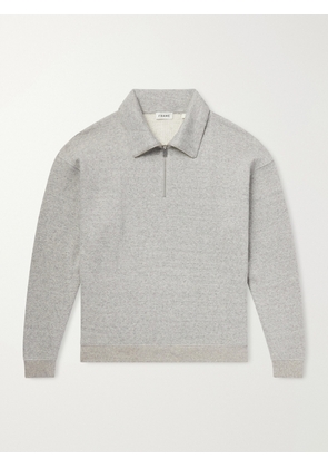FRAME - Cotton and Lyocell-Blend Jersey Half-Zip Sweatshirt - Men - Gray - S