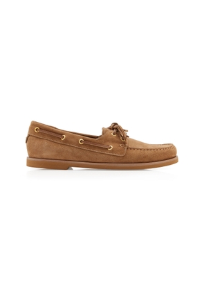 Gianvito Rossi Vandée Suede Boat Shoes - Moda Operandi