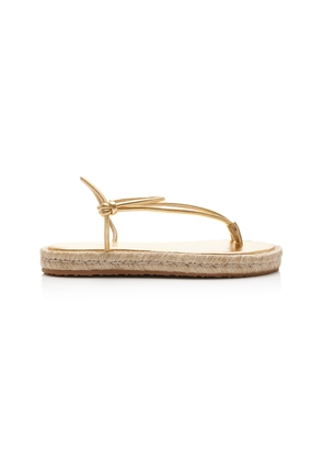 Gianvito Rossi Metallic Leather Sandals - Moda Operandi