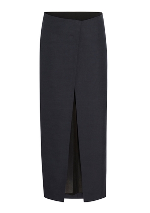 Khaite Tal Split Linen Skirt - Moda Operandi