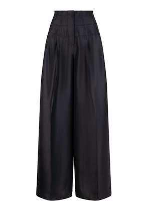 Heirlome Condesa Baggy Mid-Rise Wide-Leg Silk Trousers - Moda Operandi