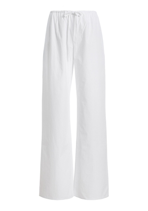 Matteau Drawstring Cotton Wide-Leg Pants - Moda Operandi