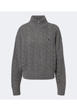 Polo Ralph Lauren Cable-knit wool-blend half-zip sweater