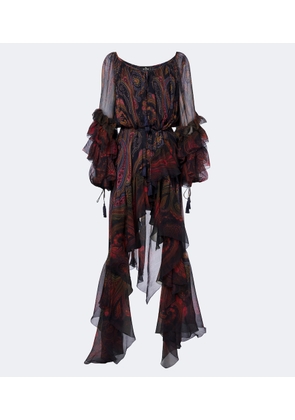 Etro Printed silk chiffon gown