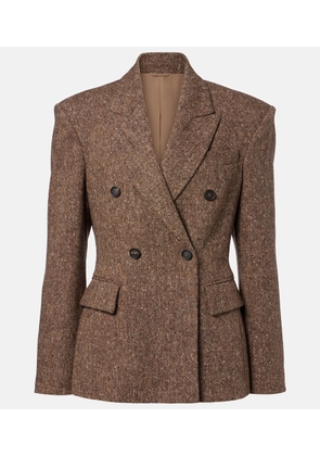 Brunello Cucinelli Double-breasted wool-blend jacket
