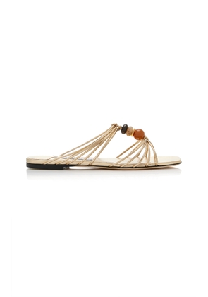 Jimmy Choo Lova Beaded Leather Sandals - Moda Operandi